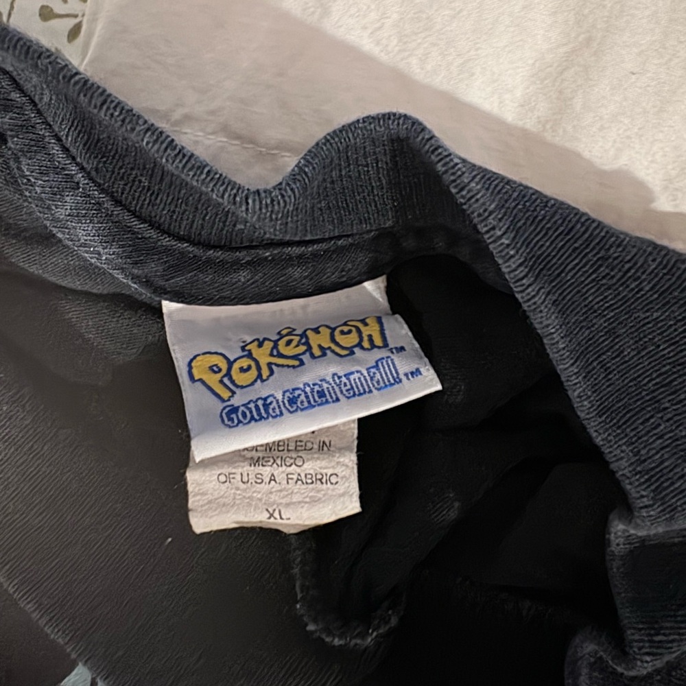 Pokemon Black Long Sleeve 'Fighting Team' Graphic Tee - Picture 2 of 5